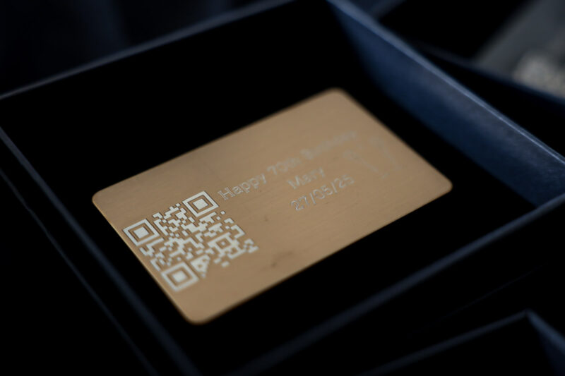 Digital Keepsake Plaque – Custom Engraved with QR Code