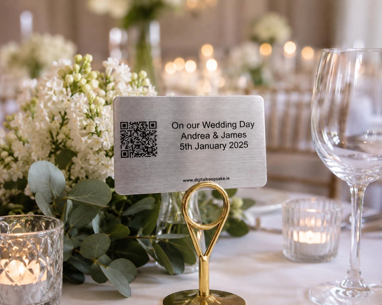 Digital Wedding Keepsake Plaque QR Sign Order Ireland