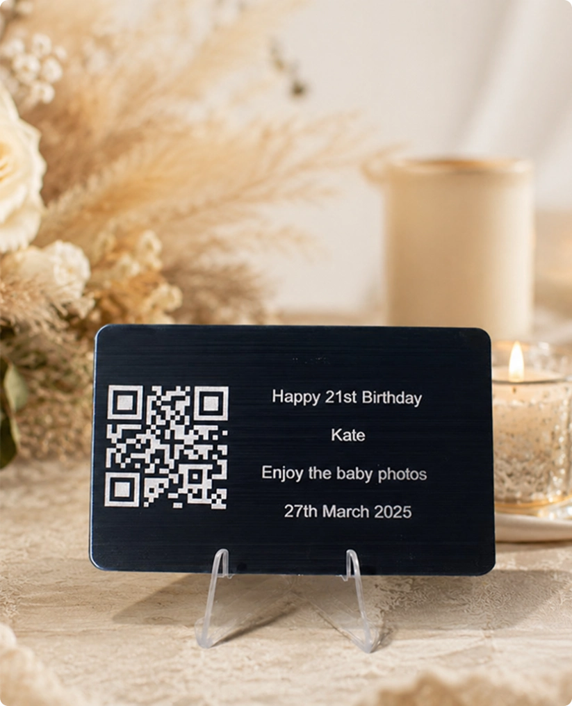 engraved QR plaques in Ireland by Digital Keepsake